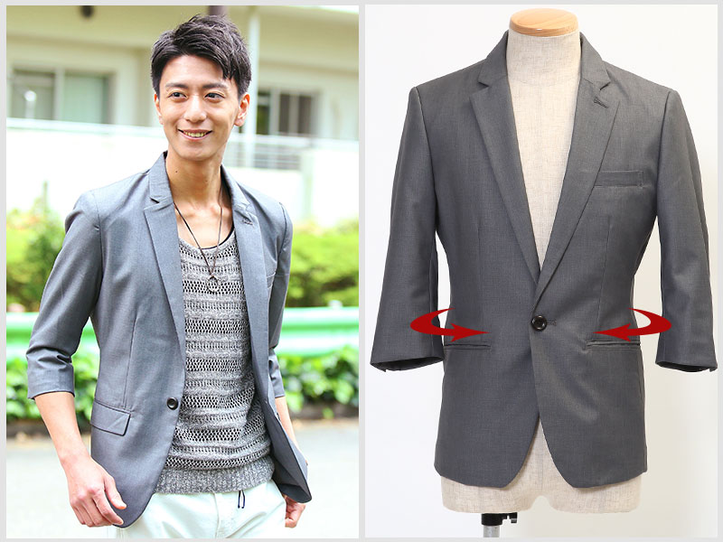 【 】デイビー ジャケット ☆ 高品質で美シルエット レイヤードデザインジャケット（Layered Design Jacket）