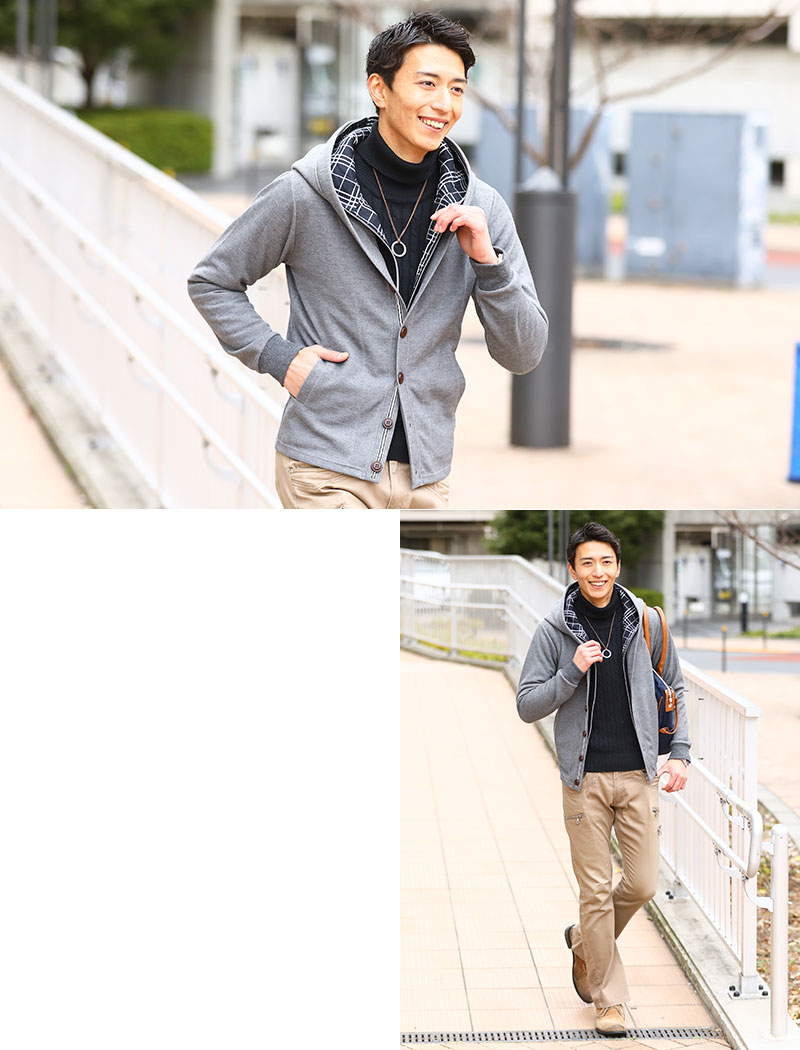 Mal.ボンディングパーカー長丈/ライトグレー　フード付 新定番！HAVE A GOOD DAY SWEAT & HOODY | FRUIT OF THE LOOM