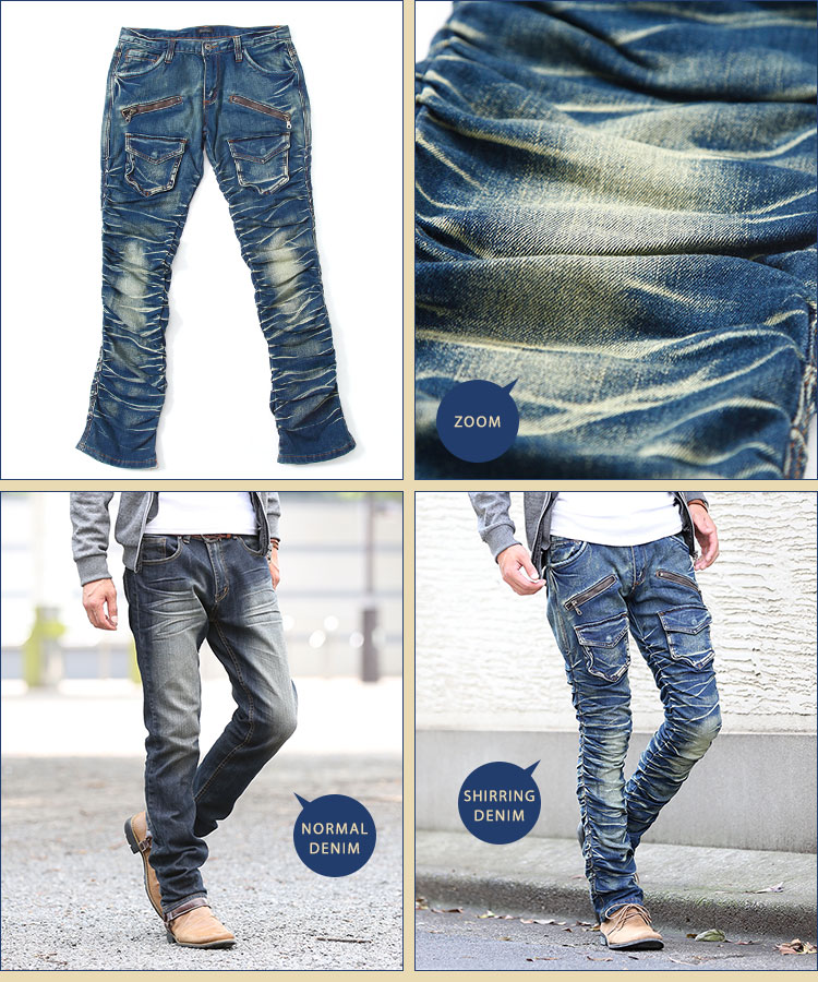 【個性派】 M.Y.O.B NYC デザインデニム ダメージ加工 ジップ □313 希少 M.Y.O.B NYC デニム ダメージ加工 ジップ ジーンズ