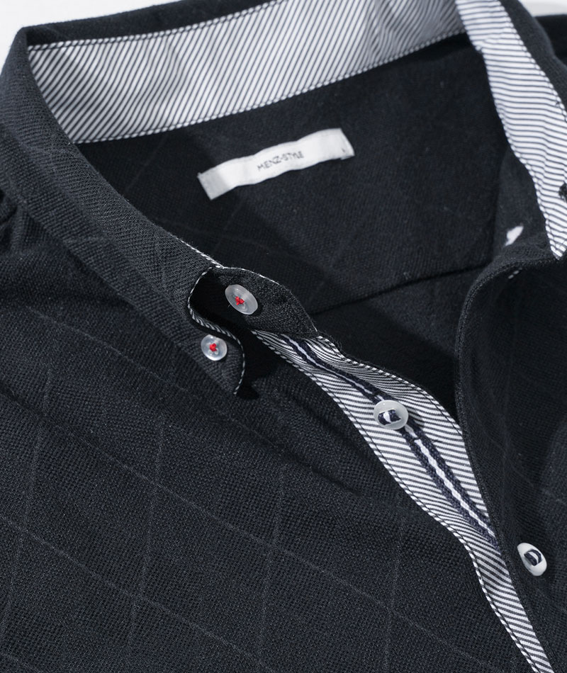 クールマックス素材ドライ加工アーガイル半袖ポロシャツ