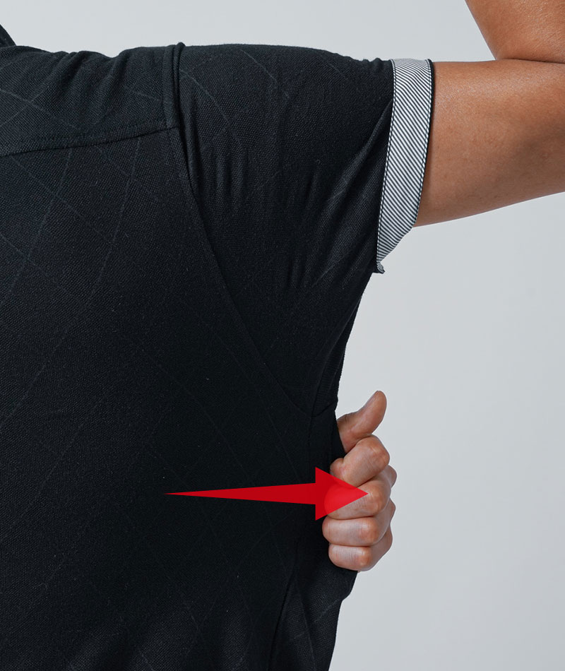 クールマックス素材ドライ加工アーガイル半袖ポロシャツ