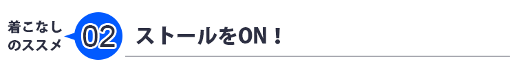着こなしのススメ2　ストールをON!