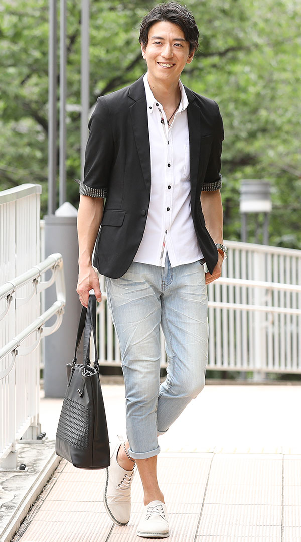 テーラードジャケットに合うおすすめ靴のメンズコーディネート